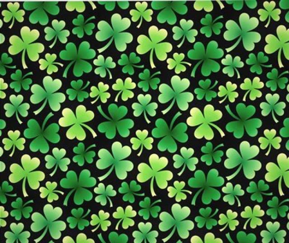 Irish Shamrock Clovers Fleece Fabric - Style 6360 - Free Shipping