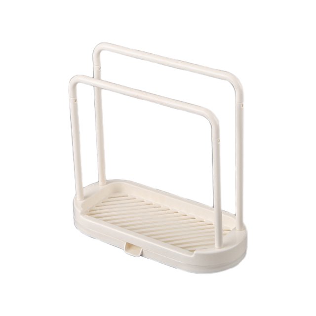 Wall-Mounted Kitchen Dishcloth Rack with Detachable Drainer, Multi-Functional Sponge and Utensil Organizer