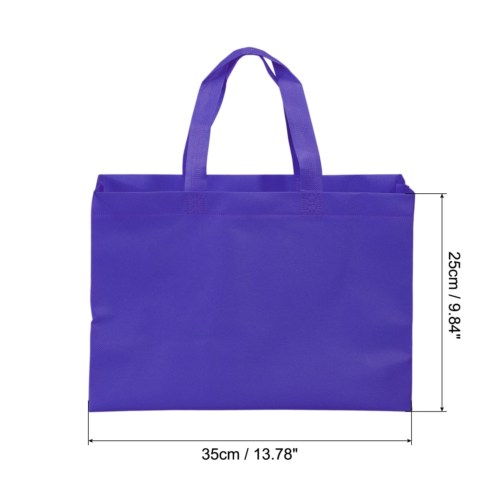 Unique Bargains Reusable Gift Bags Horizontal Style Non-Woven Grocery Storage Tote Bag Blue