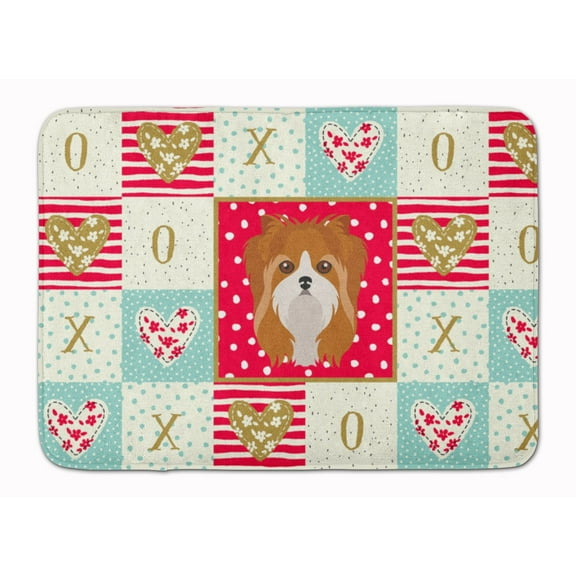 Yorkshire Terrier Love Machine Washable Memory Foam Mat Red