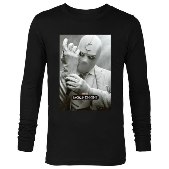 Marvel Moon Knight Mr. Knight Teaser Poster - Long Sleeve T-Shirt for Men - Customized-Black