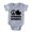 Heather Grey, variant on CafePress - FIN Peace Love Springer Spaniel Baby Football Body - Cute Infant Baby Football Bodysuit