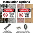 thumbnail image 3 of (2 Pack) Do Not Step Here OSHA Danger Sign 24 Inch X 18 Inch Plastic Sign, Weather Resistant, UV Protected for Workplace, Business, and Construction Site, Made in the USA, 3 of 8