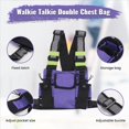thumbnail image 4 of Walkie Talkie Bolsa de Pecho Doble Radio Reflectante Arnés de Pecho Bolsa de Soporte Chaleco Rig Walkie Talkies Paquete Frontal Estuche C, 4 of 5