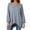 A Gray, variant on Fall Outfits for Women Dqueduo Women's Casual Loose Long Sleeve Top With Wide Round Neck Slit Detail And Off Shoulder Option