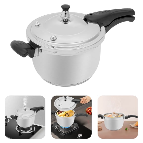 3L 35kpa Family Small Mini Pressure Cooker, Aluminum Alloy Pressure Cooker for Preserving Fruits, Jams, Jellies, Pickles, for Making Thin Rice, Soup, Stewing Meat, Stewing Vegetables, Etc.