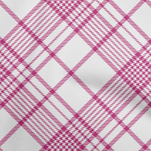 oneOone Rayon Magenta Fabric Tartan Craft Projects Decor Fabric Printed By The Yard 56 Inch Wide