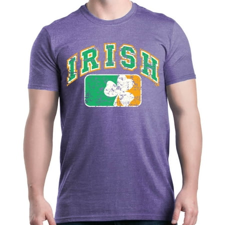 Irish Green - Shop4Ever Men's Distressed Irish Flag St. Patrick's Day Graphic T-shirt