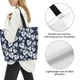 thumbnail image 3 of Disketp White Leaves Bolsa Tote Estampada para Mujer, Bolso de Hombro y de Mano para Compras y Viajes, 3 of 8