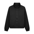 thumbnail image 4 of FDGIU Women's Stand Collar Full Zip Wind Jacket, Elastic Cuff Lightweight Casual Windproof Outer Coat with Side Hand Pockets for Running Walking Travel Daily Layering, 4 of 8