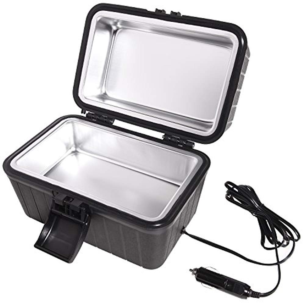 IVATION car and rv lunch box with 12 volt powered stove plugs into car
