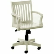 Angle View: Boss Antique White Banker's Chair