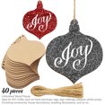 thumbnail image 3 of Inkdotpot 40pcs Wooden Ornament with Holes 3.5" Unfinished Predrilled Natural Wood Slices for Crafts Wooden DIY Christmas Ornaments Hanging Ropes Included, 3 of 7