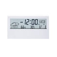 thumbnail image 2 of TIMIFIS Digital Alarm Clock With Transparent LCD Screen Weather Display Temperature Humidity Screen Snooze Alarm Electronic Time Management Reminder -, 2 of 7