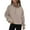 Grey, variant on Bmisegm Womens Sweatshirts Half Zip Cropped Pullover Quarter Zipper Hoodies Fall Outfits Clothes Thumb Hole Sweatshirts for Women Beige XL