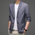 thumbnail image 4 of Traje de ocio para hombre, ropa de protección solar transpirable fina, abrigo de traje pequeño de moda, primavera y verano, 4 of 5