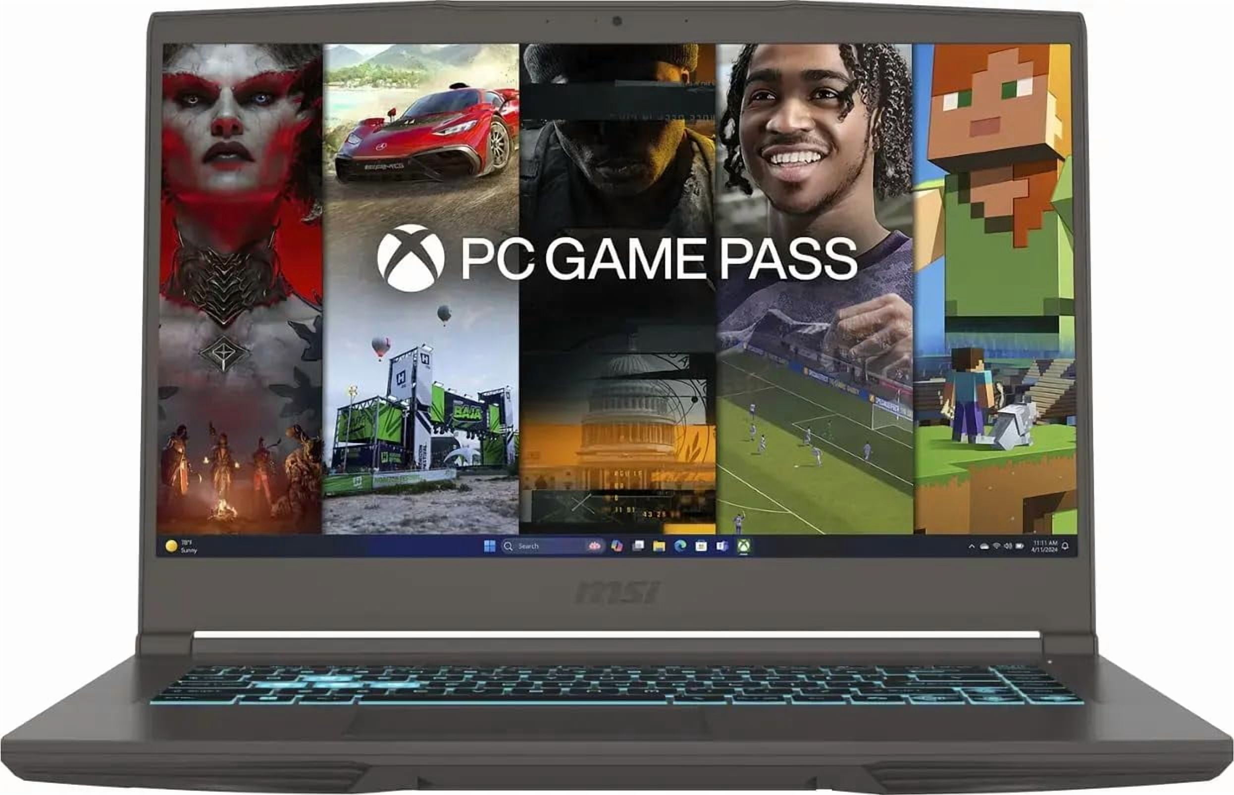 MSI Thin 15 Gaming Laptop | 15.6" FHD IPS 144Hz | Intel 8-core i5-13420H (>i7-11800H) | 16GB DDR4 512GB SSD | GeForce RTX 4050 | Backlit USB-C Win11Pro w/DLCA Accessory