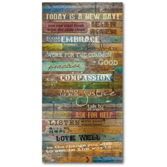 Courtside Market New Day 12"x24" Gallery-Wrapped Canvas Wall Art