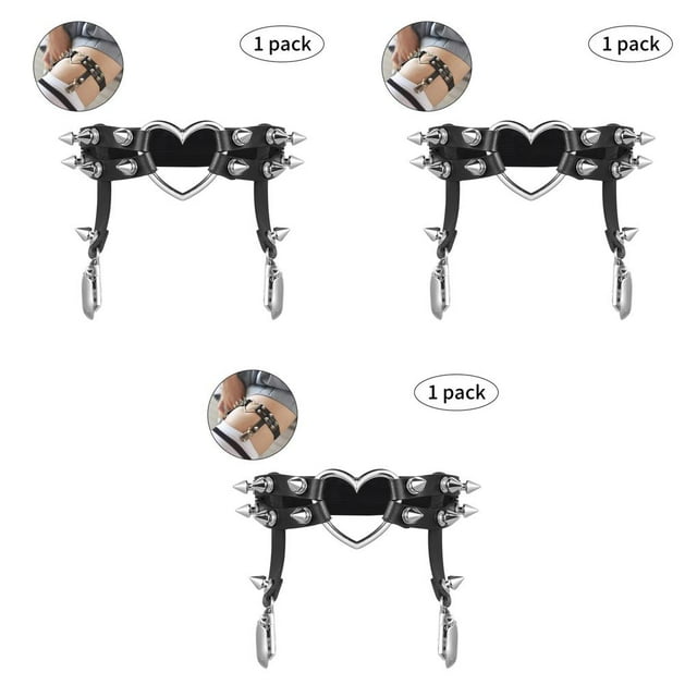 Guardoinrt Scratch-proof Garter Belt With Non-sliding For Party Stable Fixation Ring Garter Belt Fine Stitching dark coffee 3Set