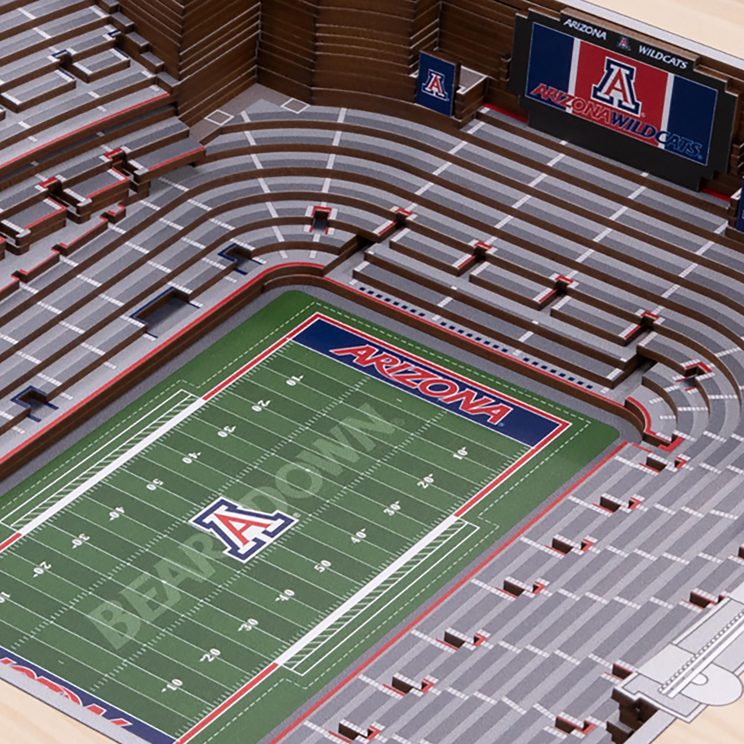 YouTheFan NCAA Arizona Wildcats FB 25-Layer Stadiumview Wall Art