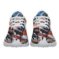 thumbnail image 5 of Horse Patriotic American flag Print Sneakers Lightweight Comfortable Running Shoes for Men Women White Size 13, 5 of 7