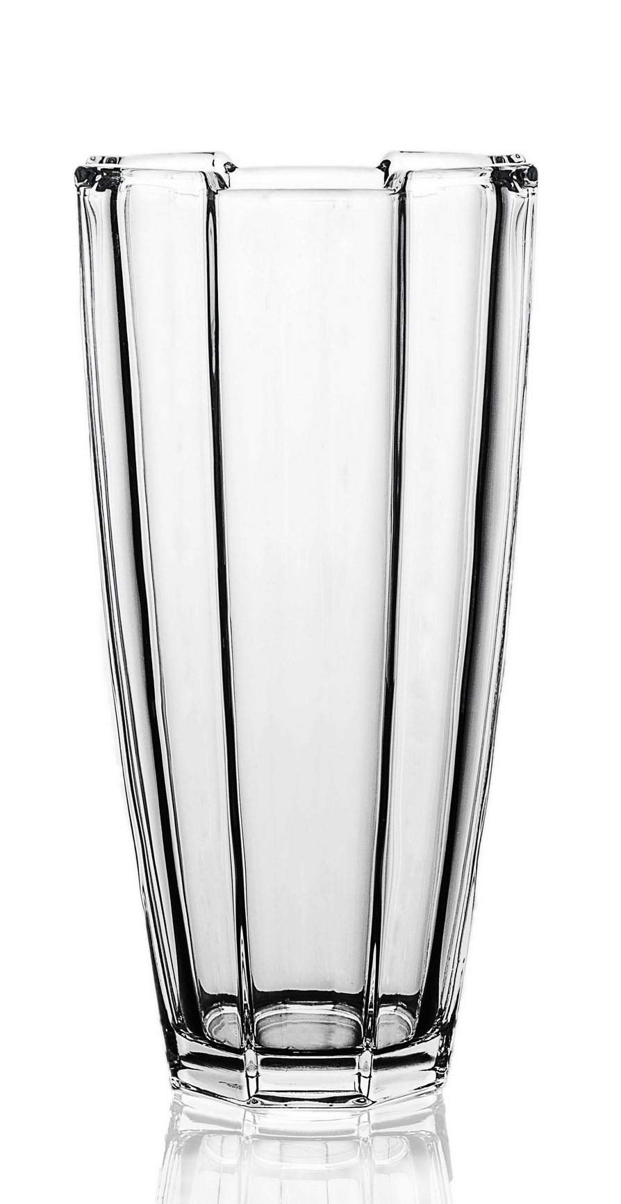 Clear Glass Vase Crystal Flower Vase Tall Decorative Centerpiece Lead