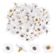 thumbnail image 1 of Uxcell 100-Pack Cabezas de Flores Artificiales, Pequeñas Flores de Seda Falsas de Margarita para Decoración de Boda/Guirnalda/Sombrero/Zapatos/Fiestas, Pétalos de Cereza Falsos en Granel [Blanco], 1 of 1