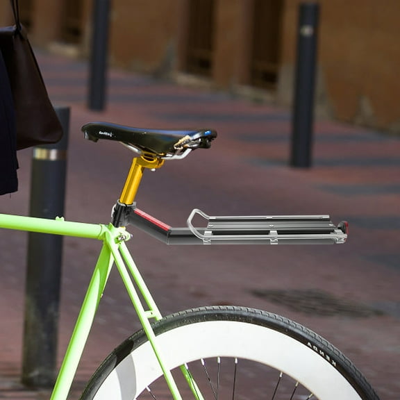 UNOMOR Rear Trunk Bike Rack Aluminum Alloy Black for Short Trips 1 Set