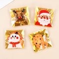 thumbnail image 5 of 100 bolsas de plástico para galletas y dulces de Navidad, bolsa de regalo para galletas de Papá Noel, suministros de decoración para fiestas de Navidad, Año Nuevo 2025, 5 of 5