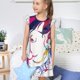 thumbnail image 4 of Fotbe Colorful Bulldog Vestido de Dormir para Niñas de 3 a 10 Años, Mangas Cortas, Estilo Princesa, Pijama Camisón con Mangas Voladas-Large, 4 of 6
