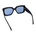 thumbnail image 7 of Womens Classy Thick Plastic Square Rectangle Butterfly Designer Sunglasses [Navy - Black], 7 of 7