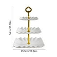 thumbnail image 4 of Hovmgk Multi-Layered Candy and Fruit Display Rack, 3-Tier Wedding Dessert Stand, Elegant Storage Organizer for Fruit, Cakes, and Desserts, Home & Event Decor, Stylish, Green/White/Pink, 13.38x9.84in, 4 of 6