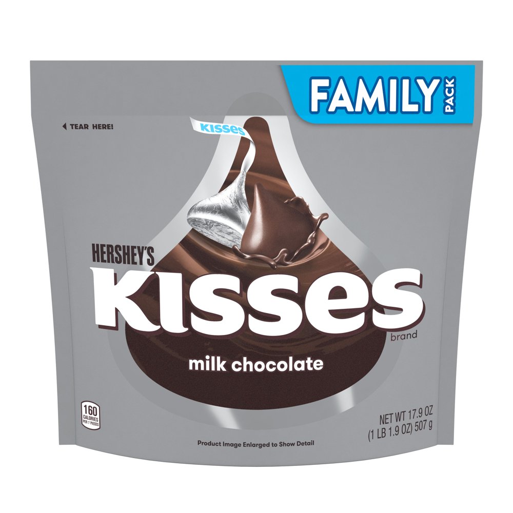 Hershey’s Kisses Candy Family Pack, Milk Chocolate, 17.9 Oz. Walmart