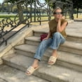 thumbnail image 6 of Cushionaire Playa Espadrille Platform Sandals for Women, Decorative Shell Embellishment and Boho Woven Detail Womens Slides, 6 of 20