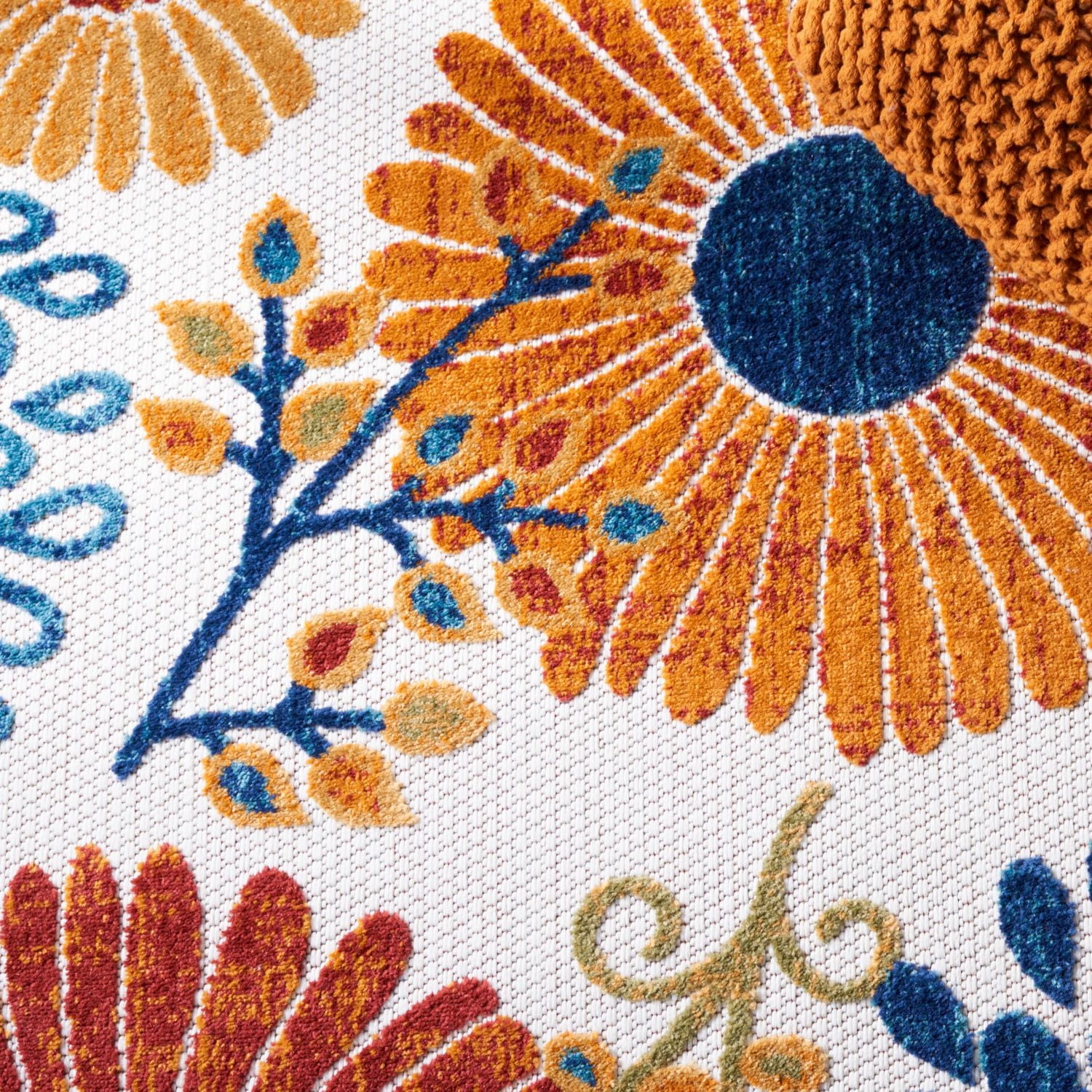 SAFAVIEH Cabana Garnet Tapis Floral Extérieur