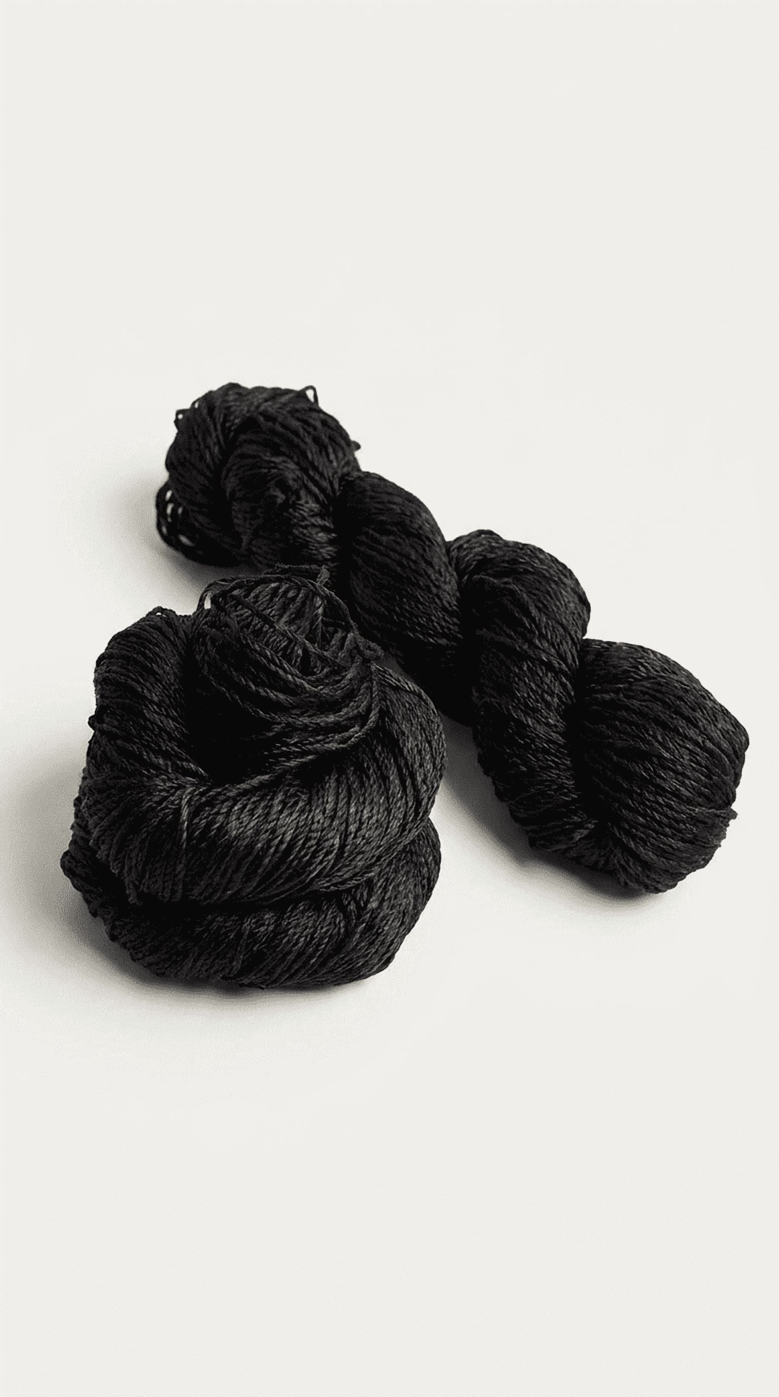 Knitsilk 3 Ply 100% Mulberry Silk Lace Weight Yarn, Black