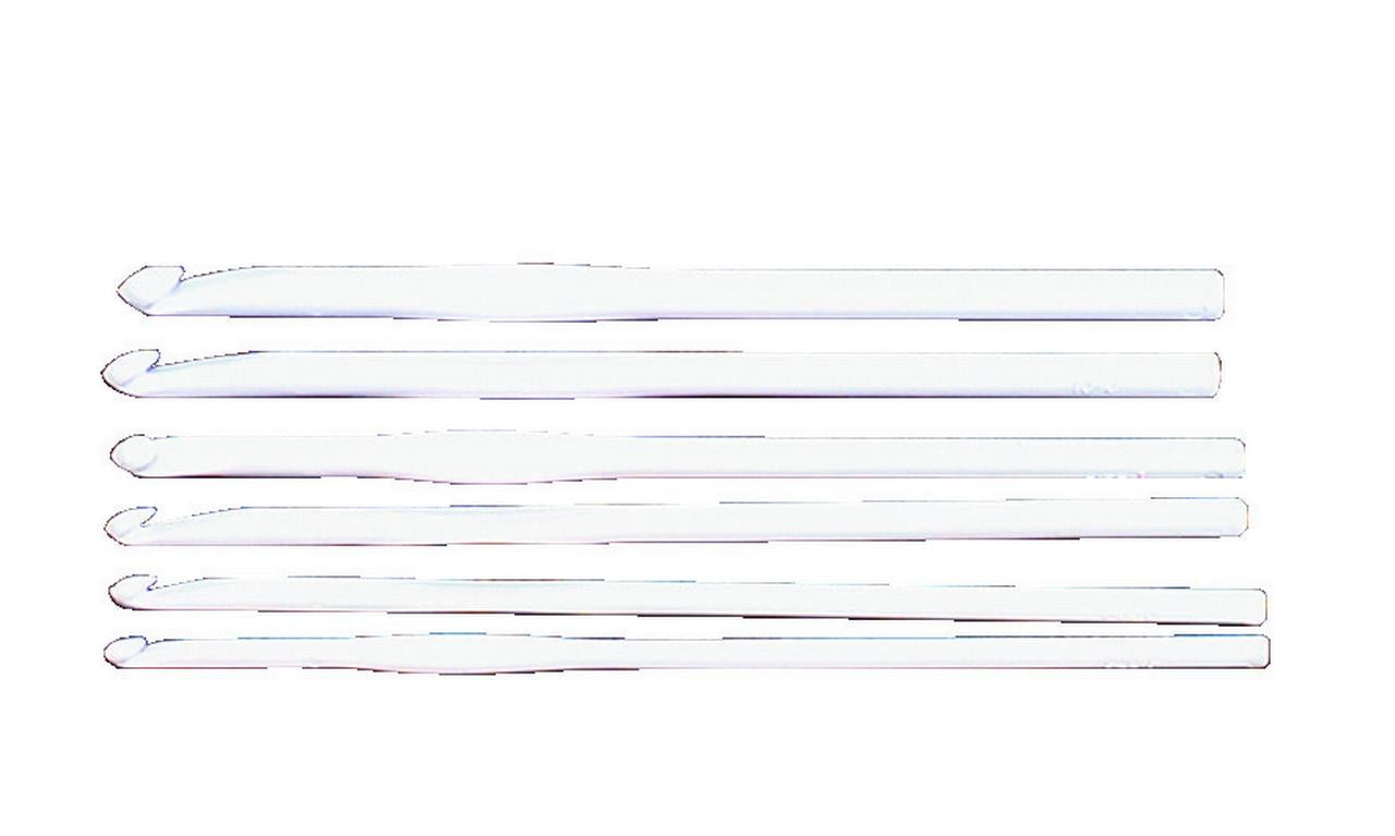 Susan Bates 8' Plastic Crochet Hooks, Assorted (6 Pack)