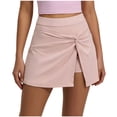 thumbnail image 2 of PBFRDSJ Womens Flowy Wrap Skirt Y2K High Waisted Athletic Skorts with Build-in Shorts Side Slit Mini Tennis Skirt, 2 of 6