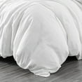 thumbnail image 4 of Chezmoi Collection 3-Piece Cotton Clip Jacquard Duvet Cover Set King, Boho Chic Textured Tufted Basketweave Striped Comforter Cover with Button Closure, White, 4 of 9