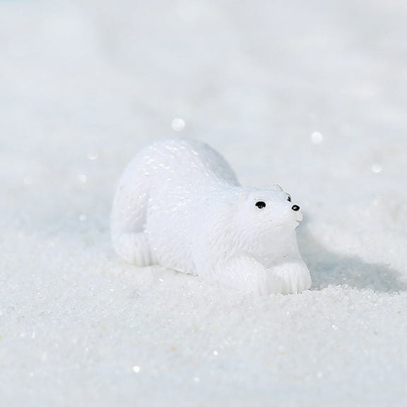 GOOHOCHY Charming Polar Bear Figurines Set of 15 Crafted in Resin White Color for Decoration Versatile Use