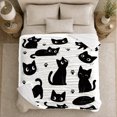 thumbnail image 5 of Playful Black Cats Pumpkins autumn celebration, Playful Pet Portrait Pattern, Warm Flannel Blanket for Living Room and Reading Nook, Cat Lovers autumn celebration Gift, Pet Lover Home Decor, 5 of 9