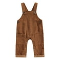 thumbnail image 1 of xiaxaixu Toddler Boys Girls Spring Autumn Sling Jumpsuit Solid Color Sleeveless Suspender Pants, 1 of 8