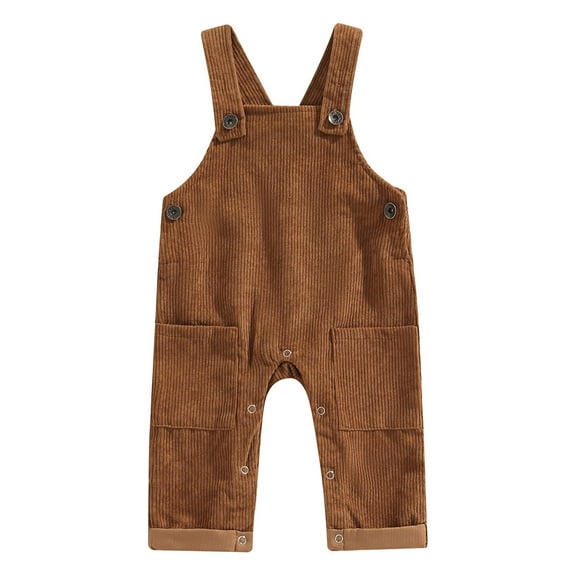 Bagilaanoe Toddler Baby Girl Boy Corduroy Jumpsuit Sleeveless Suspender Romper Overalls 1T 2T 3T 4T 5T Kids Long Pants Casual Outfits