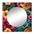 thumbnail image 2 of Designart "Tropical Watercolor Melody" floral Square Mirror For Wall Decor - Large Multicolor Square Mirror Printed Wall Decor - Cottage Square Living Room Mirror, 2 of 5