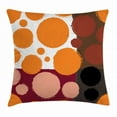 thumbnail image 1 of Geometric Throw Pillow Cushion Cover, Vibrant Tone Brush Stroked Circles and Ink Splashed Spots on Grungy Backdrop, Decorative Square Accent Pillow Case, 16 X 16 Inches, Multicolor, by Ambesonne, 1 of 2