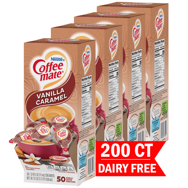 Coffee Mate Vanilla Caramel Liquid Coffee Creamer Singles, LactoseFree