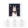thumbnail image 5 of Cute Pink - Eared Cat Flannel Blanket - Soft Cozy Warm Design with Stars Hearts & Flowers for Sofa Travel Bed Chair, 5 of 7
