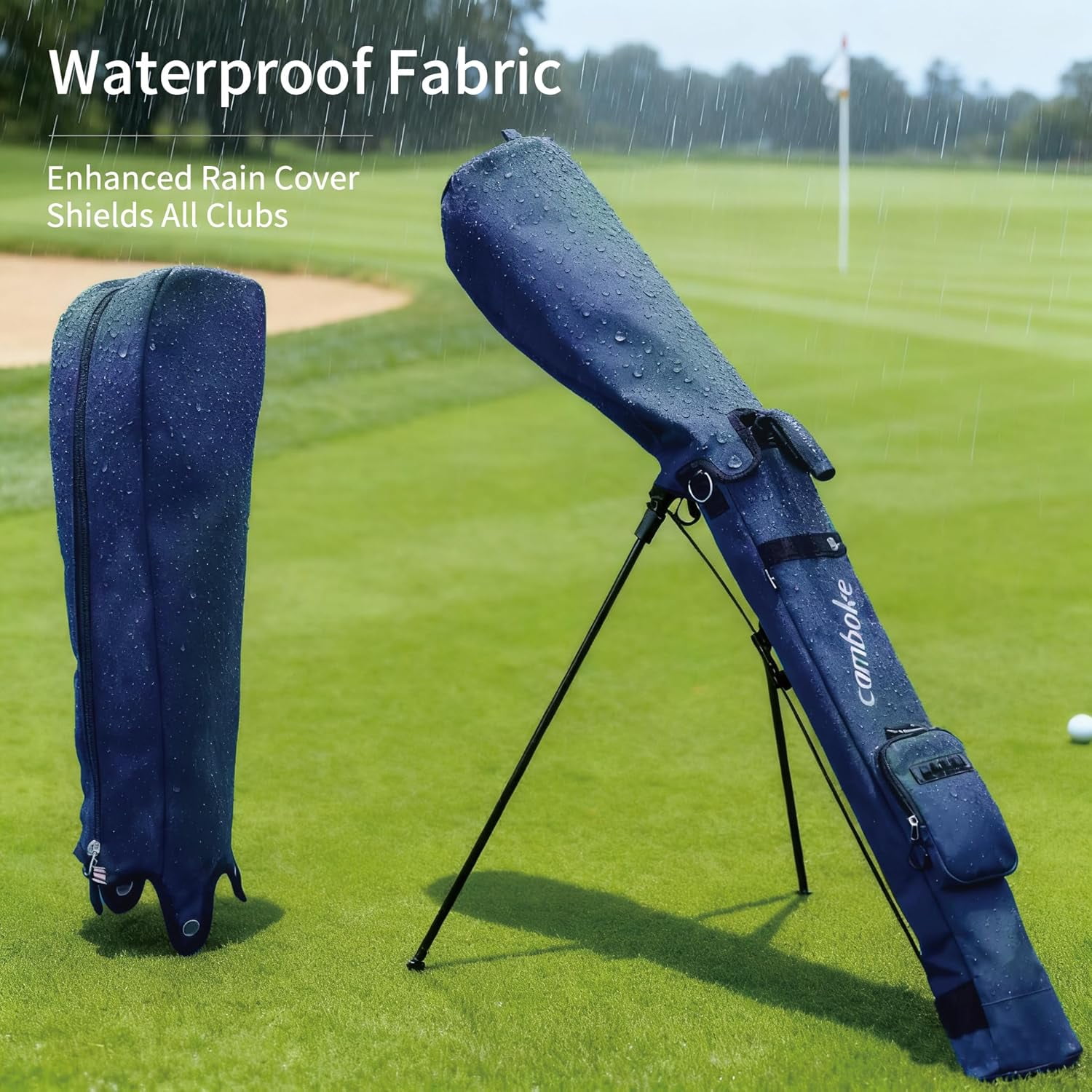 Lightweight Golf Stand Bag, Portable and Durable Golf Carry Bag with Padded Strap and Pocket, Sunday Bag for The Driving Range, 2-Way Divider Practice Bag for Men and Women,Lightweight Golf Stand Bag