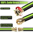 thumbnail image 6 of SYEENIFY Kink Free Garden Hose 100ft 5/8", Heavy Duty Hybrid Water Hose, Ultra Durable Flexible Rubber Hose with Sprayer Nozzle,Leakproof Yard Outdoor Hose with Brass Solid Connector, 6 of 6