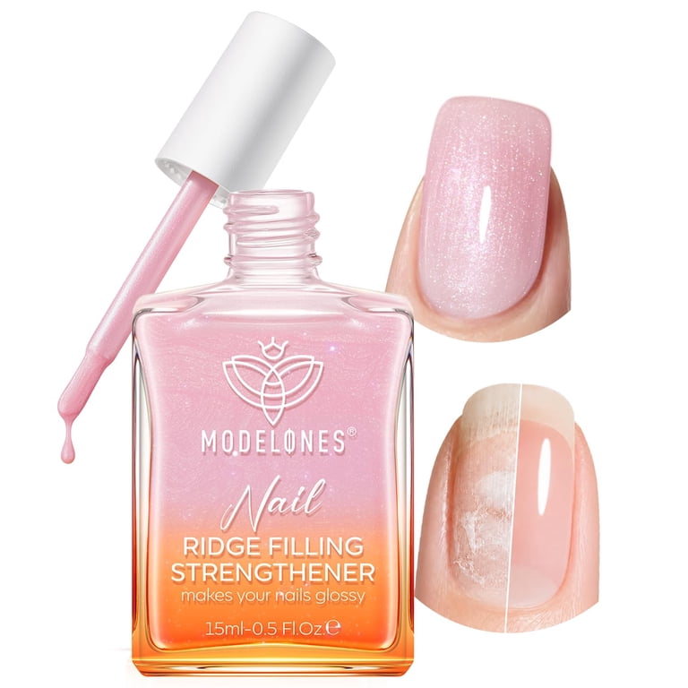 Modelones 8-in-1 Nail Strengthener, Ridge Filler, Pink, 0.5 oz photo 1